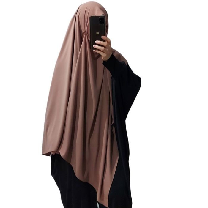 hijab soie de medine a enfiler marron clair hijab soie de medine a enfiler marron clair