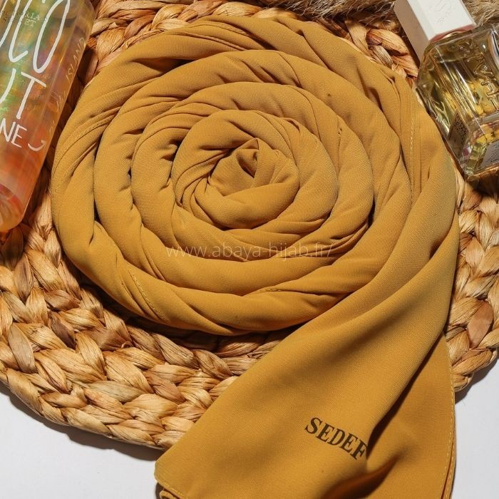 hijab soie de medine a enfiler moutarde sedef hijab soie de medine a enfiler moutarde sedef