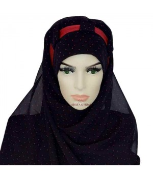 hijab a pois bandeau pas cher