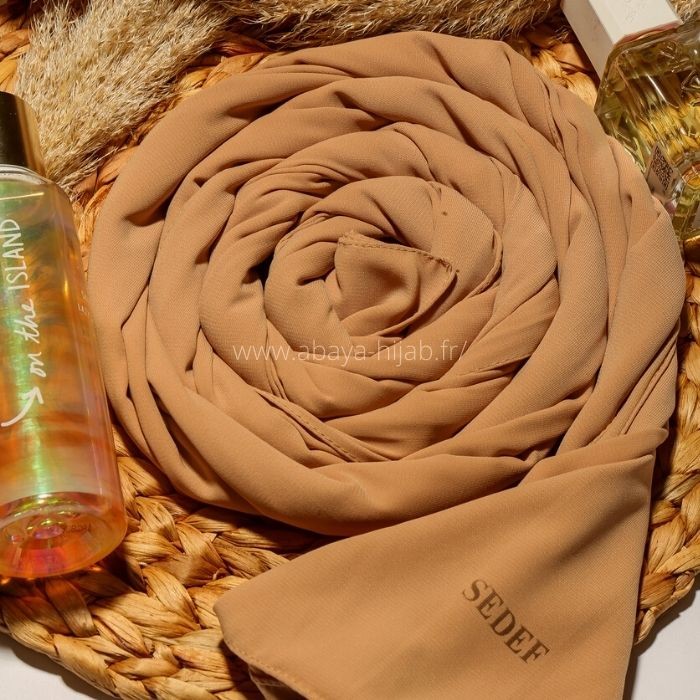 hijab soie de medine a enfiler camel hijab soie de medine a enfiler camel