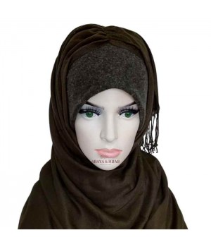 hijab pashmina kaki hiver pas cher