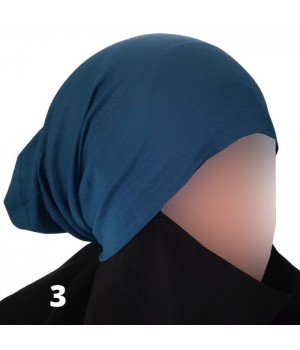 bonnet tube hijab bleu