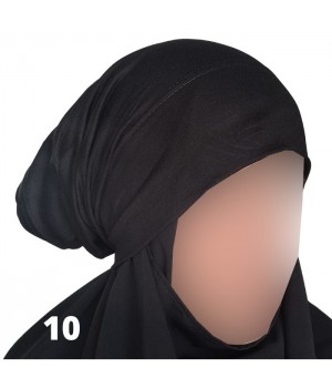 bonnet tube hijab noir
