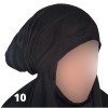 bonnet tube hijab noir
