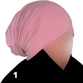 bonnet sous hijab tube rose