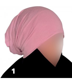 bonnet sous hijab tube rose