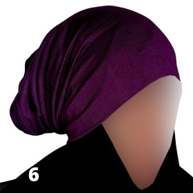 bonnet sous hijab tube violet