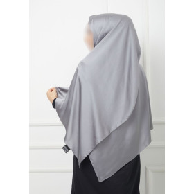 hijab satiné sedef gris