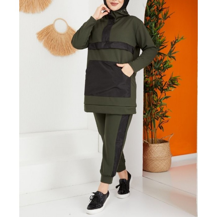 Ensemble survêtement 2 pièces - Tenue de sport hijab adaptée femme