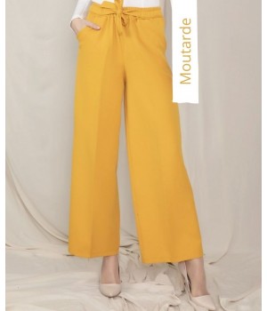 pantalon large moutarde