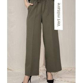 pantalon large vert