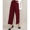 pantalon large bordeaux