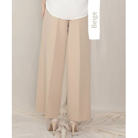 pantalon large beige