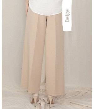 pantalon large beige