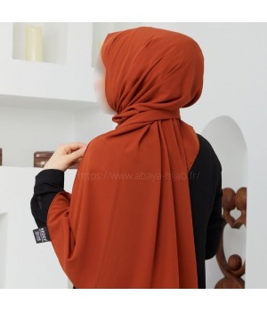 hijab soie de medine brique