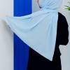 Hijab a enfiler soie de medine bleu ciel