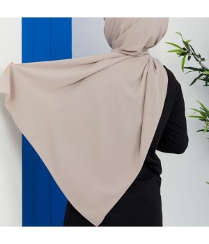 Hijab à enfiler soie de medine nude - Hijab à nouer - Sedef