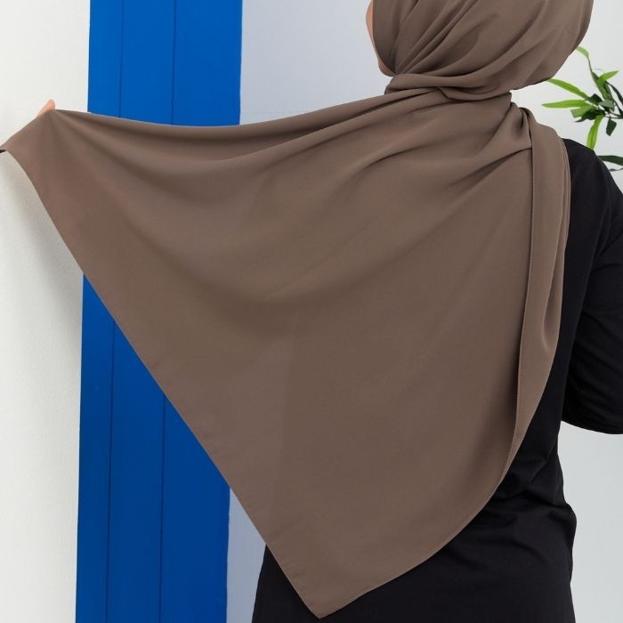 hijab soie de medine a enfiler taupe