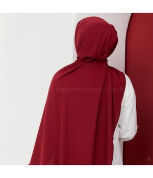 Hijab Soie de Médine Rouge - Voile ou Foulard - Sedef