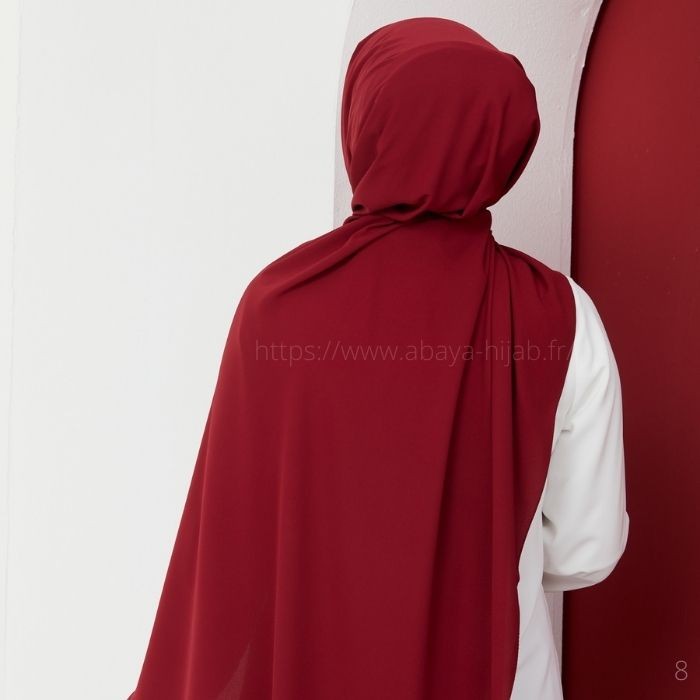 hijab soie de medine rouge