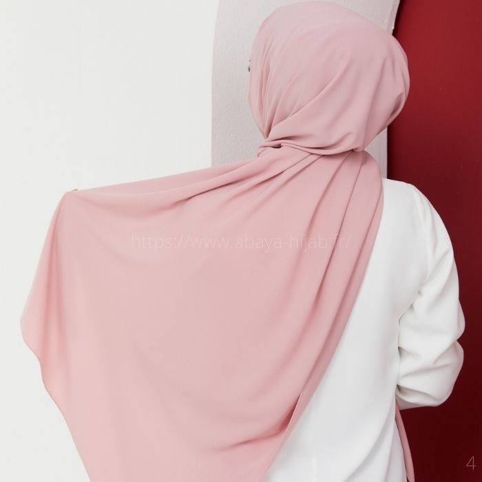 hijab soie de medine rose