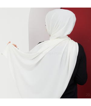 hijab soie de medine blanc cassé