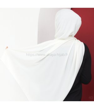 hijab soie de medine blanc