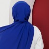 hijab soie de medine bleu