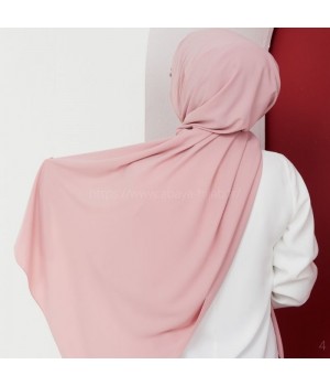 Hijab à enfiler soie de medine vieux rose - Hijab à nouer - Sedef
