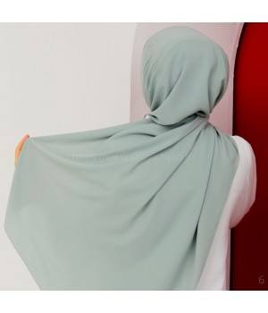 Hijab a enfiler soie de medine vert sauge - Hijab à nouer - Sedef