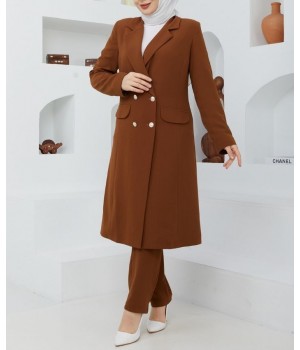 tailleur long femme voilée