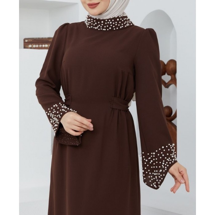 Robe longue de soirée pour femme voilée - Robe soirée made in Turquie