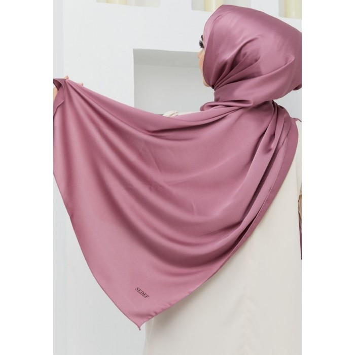 hijab satin framboise