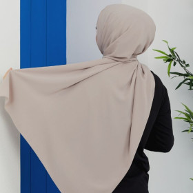 Hijab Soie de Médine Taupe grisé - Voile ou Foulard - Sedef