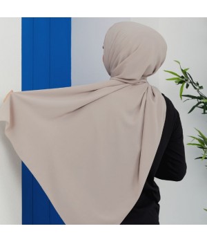 Hijab Soie de Médine Taupe grisé - Voile ou Foulard - Sedef