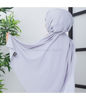 Hijab Soie de Medine gris bleu - Voile ou Foulard - Sedef