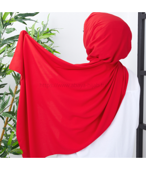 Hijab Soie de Médine Rouge Vif - Voile ou Foulard - Sedef