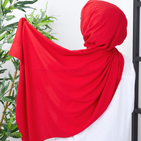 hijab soie de medine rouge