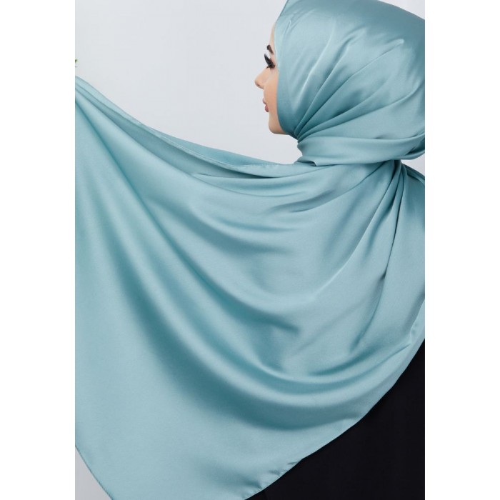 hijab satin vert