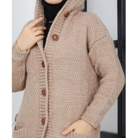 cardigan long femme voilée