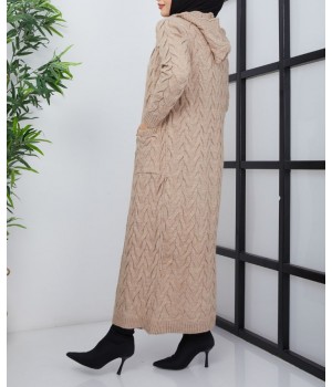 gilet long maille hiver