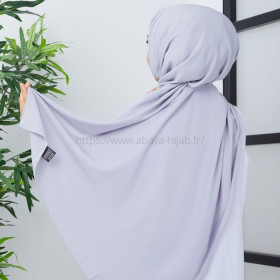 Hijab soie de medine a enfiler gris
