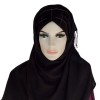 Hijab noir a bandeau croisé - Hijab chic et  original 9,99€
