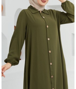 robe longue à boutons