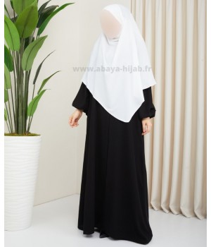 Khimar Blanc Soie de Medine - Khimar Moderne -  Khimar court