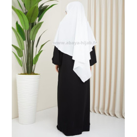 Khimar blanc soie de medine