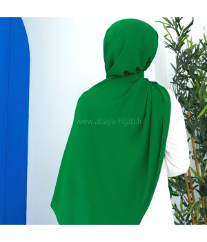 Hijab a enfiler soie de medine vert -Hijab à  nouer - Sedef
