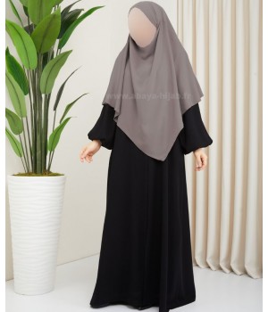 Khimar Taupe- Khimar Court - Khimar voile