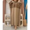 Abaya grande taille marron