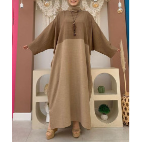 abaya moderne marron